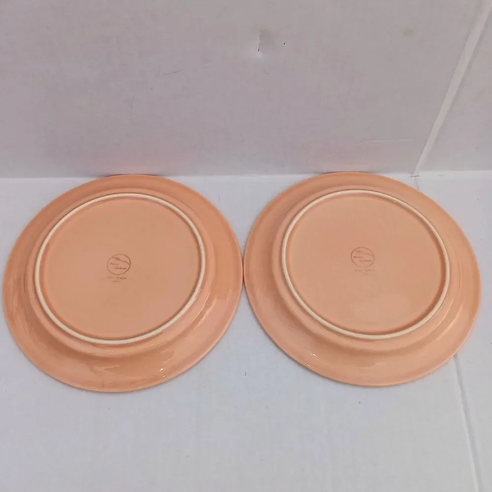 Vintage Nancy Calhoun Light Peach Salad Plate-Set Of 4-Stoneware-8